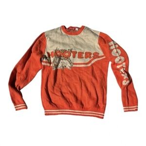 LIMITED EDITION HOOTERS SWEATER Hooters Orange and Cream unisex  Sweater